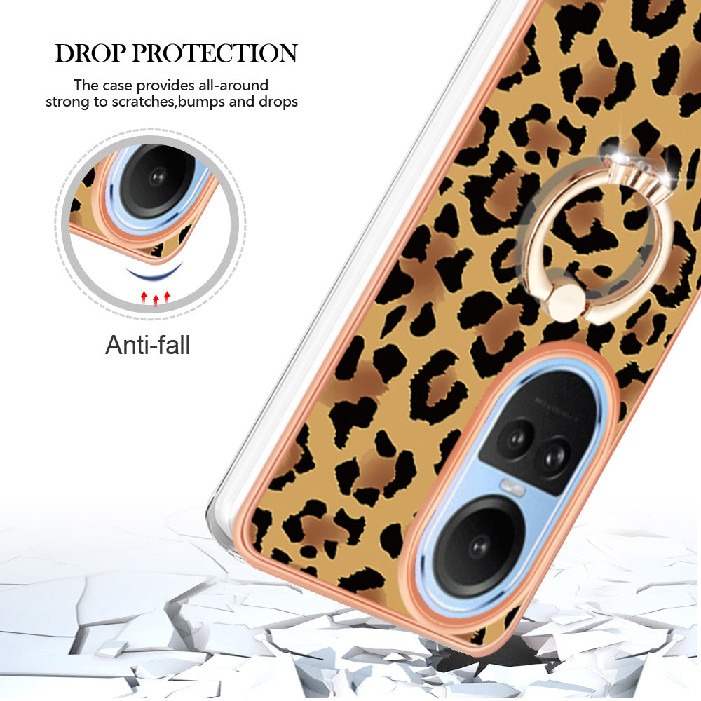 YB IMD Series-20 Style D for Oppo Reno10 5G (Global) 2.0mm IMD Pattern Phone Case Electroplating TPU Cover