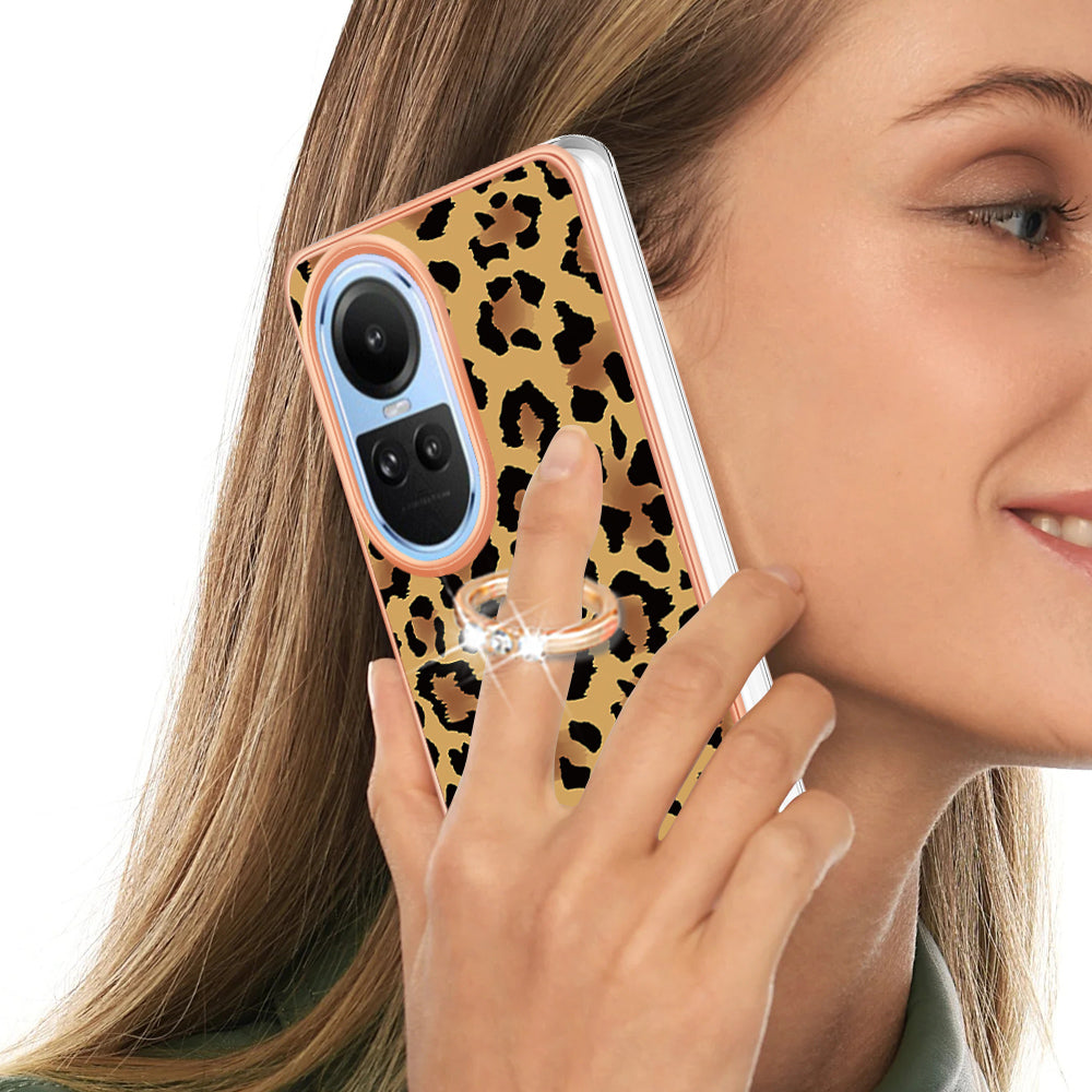 YB IMD Series-20 Style D for Oppo Reno10 5G (Global) 2.0mm IMD Pattern Phone Case Electroplating TPU Cover