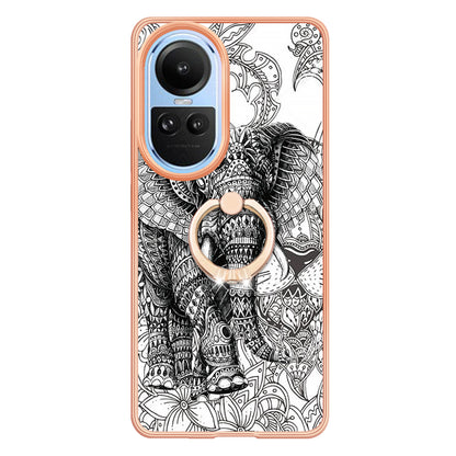 YB IMD Series-20 Style D for Oppo Reno10 5G (Global) 2.0mm IMD Pattern Phone Case Electroplating TPU Cover