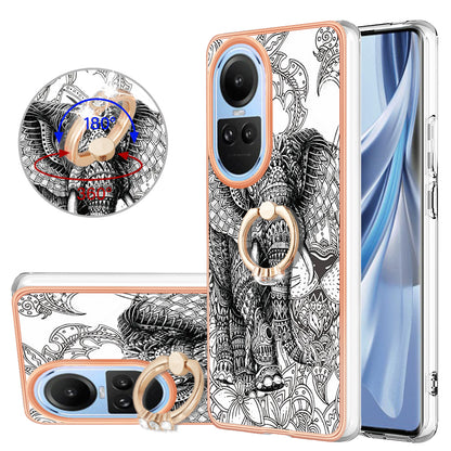 YB IMD Series-20 Style D for Oppo Reno10 5G (Global) 2.0mm IMD Pattern Phone Case Electroplating TPU Cover
