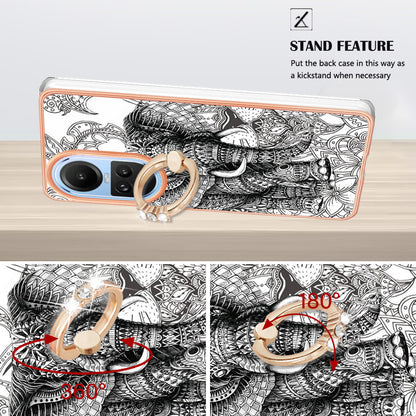 YB IMD Series-20 Style D for Oppo Reno10 5G (Global) 2.0mm IMD Pattern Phone Case Electroplating TPU Cover