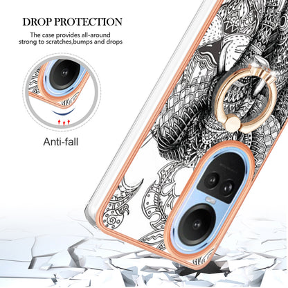 YB IMD Series-20 Style D for Oppo Reno10 5G (Global) 2.0mm IMD Pattern Phone Case Electroplating TPU Cover