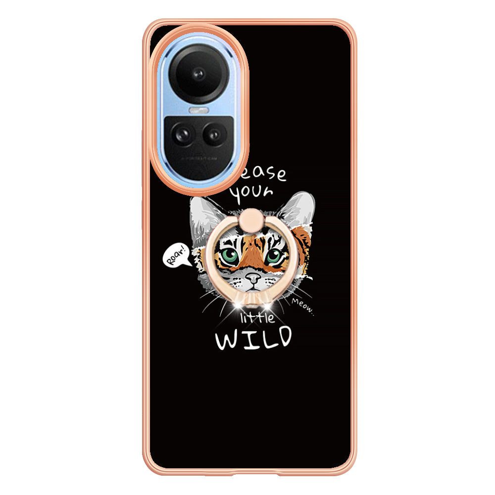 YB IMD Series-20 Style D for Oppo Reno10 5G (Global) 2.0mm IMD Pattern Phone Case Electroplating TPU Cover