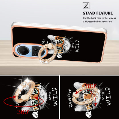 YB IMD Series-20 Style D for Oppo Reno10 5G (Global) 2.0mm IMD Pattern Phone Case Electroplating TPU Cover