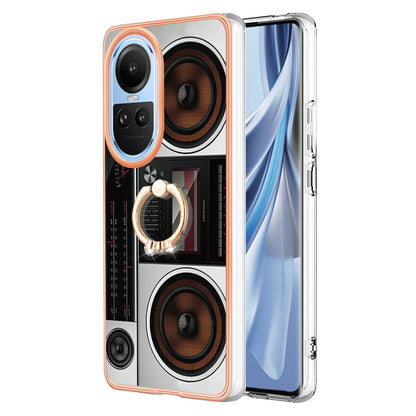 YB IMD Series-20 Style D for Oppo Reno10 5G (Global) 2.0mm IMD Pattern Phone Case Electroplating TPU Cover