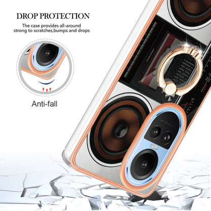 YB IMD Series-20 Style D for Oppo Reno10 5G (Global) 2.0mm IMD Pattern Phone Case Electroplating TPU Cover