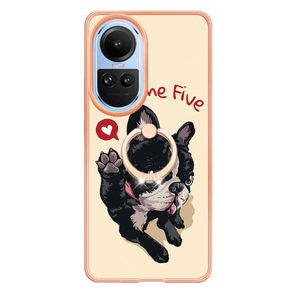 YB IMD Series-20 Style D for Oppo Reno10 5G (Global) 2.0mm IMD Pattern Phone Case Electroplating TPU Cover