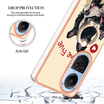 YB IMD Series-20 Style D for Oppo Reno10 5G (Global) 2.0mm IMD Pattern Phone Case Electroplating TPU Cover