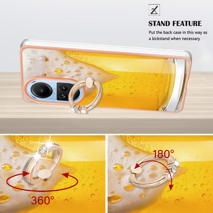 YB IMD Series-20 Style D for Oppo Reno10 5G (Global) 2.0mm IMD Pattern Phone Case Electroplating TPU Cover