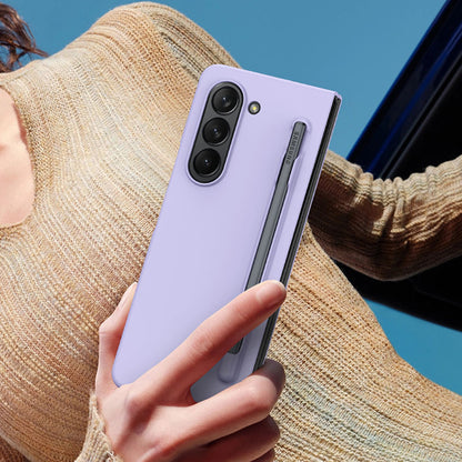 For Samsung Galaxy Z Fold5 5G Skin-touch Protective Hard PC Case Pen Slot Design Folding Phone Cover