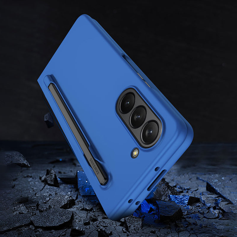 For Samsung Galaxy Z Fold5 5G Skin-touch Protective Hard PC Case Pen Slot Design Folding Phone Cover