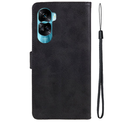 For Honor 90 Lite 5G / X50i 5G Magnetic Clasp Phone Case Calf Texture Leather Wallet Stand Cover