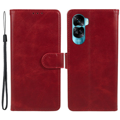 For Honor 90 Lite 5G / X50i 5G Magnetic Clasp Phone Case Calf Texture Leather Wallet Stand Cover