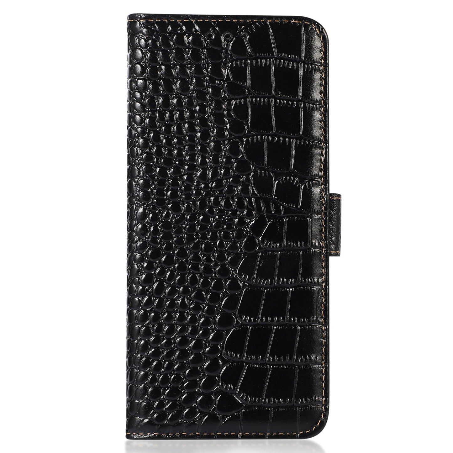 RFID Blocking Wallet Case for Motorola Moto G14 4G , Genuine Cow Leather Phone Cover with Stand