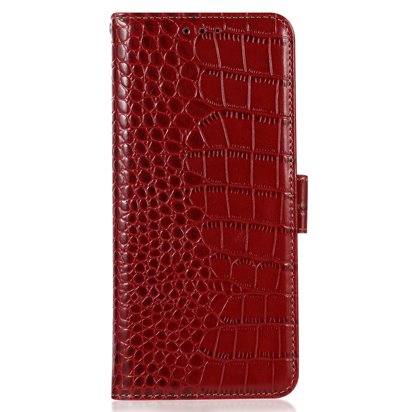 RFID Blocking Wallet Case for Motorola Moto G14 4G , Genuine Cow Leather Phone Cover with Stand