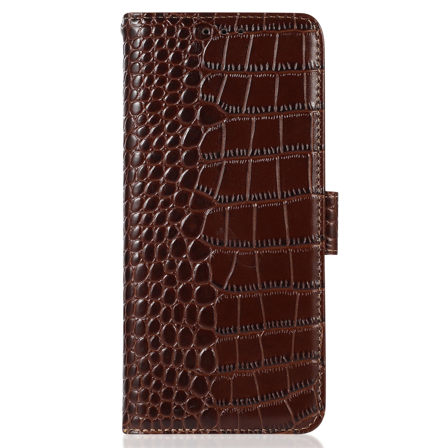 RFID Blocking Wallet Case for Motorola Moto G14 4G , Genuine Cow Leather Phone Cover with Stand