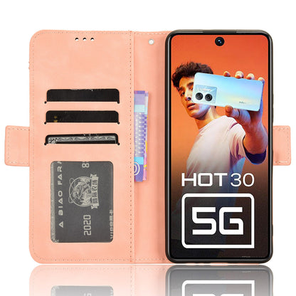 For Infinix Hot 30 5G X6832 Multiple Card Slots Leather Phone Case Wallet Stand Protective Cover