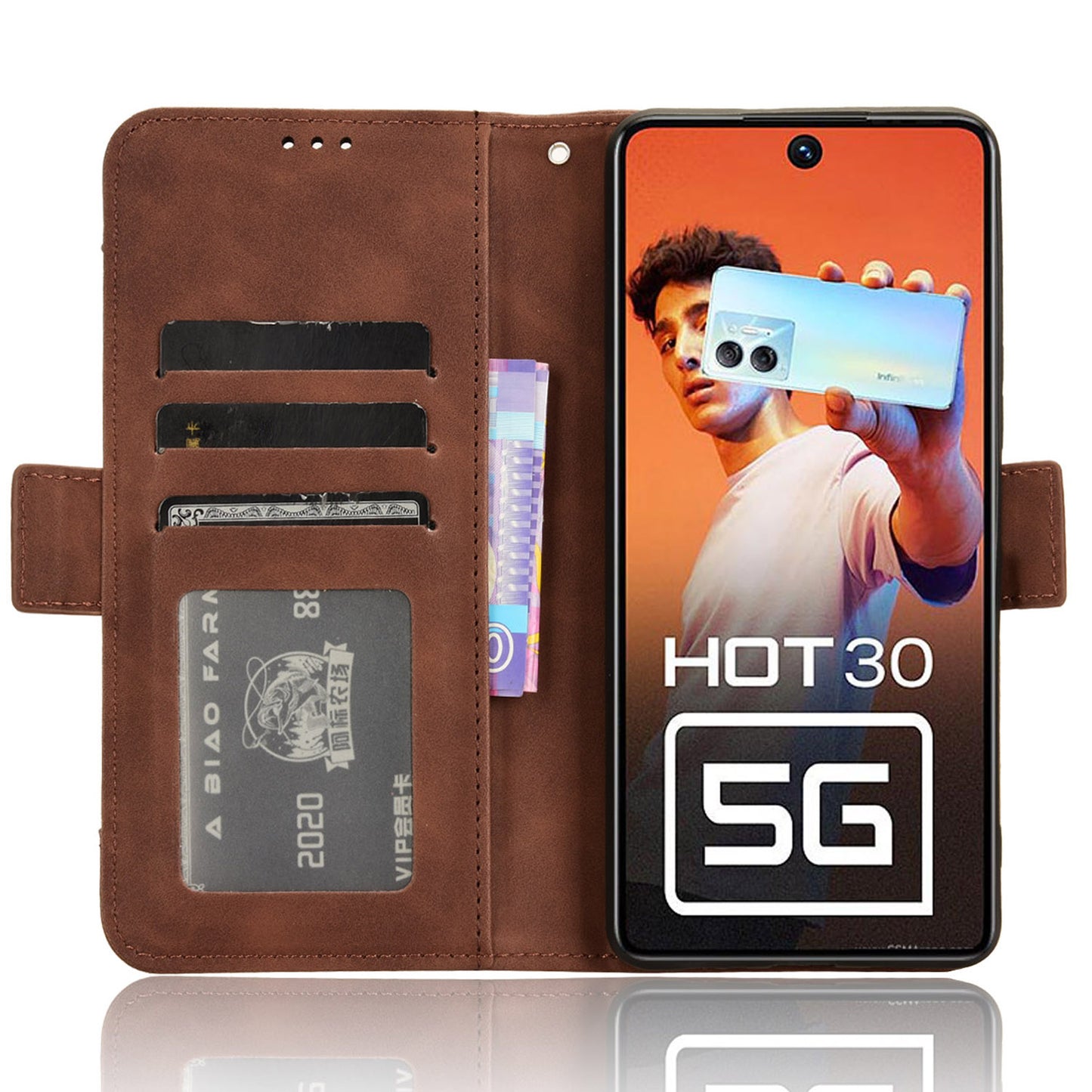 For Infinix Hot 30 5G X6832 Multiple Card Slots Leather Phone Case Wallet Stand Protective Cover
