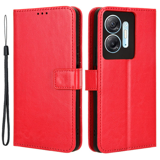 For Infinix Hot 30 5G X6832 Crazy Horse Texture Anti-drop Phone Case PU Leather Wallet Stand Cover