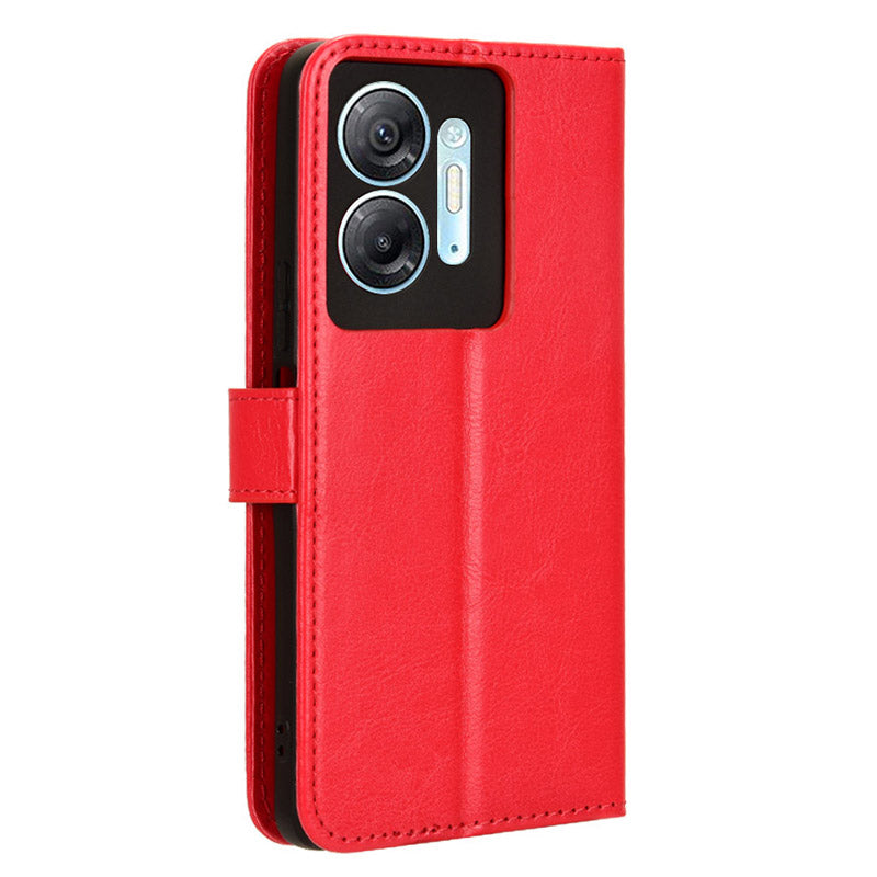 For Infinix Hot 30 5G X6832 Crazy Horse Texture Anti-drop Phone Case PU Leather Wallet Stand Cover