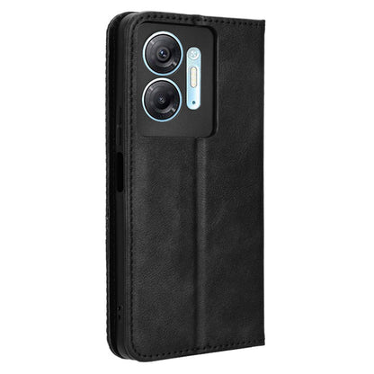 For Infinix Hot 30 5G X6832 Retro Leather Wallet Case Magnetic Closing Stand Phone Cover