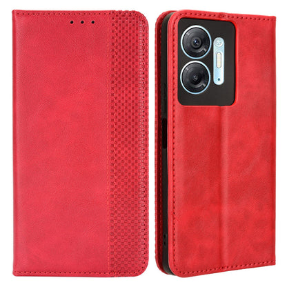 For Infinix Hot 30 5G X6832 Retro Leather Wallet Case Magnetic Closing Stand Phone Cover