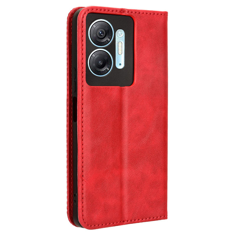 For Infinix Hot 30 5G X6832 Retro Leather Wallet Case Magnetic Closing Stand Phone Cover