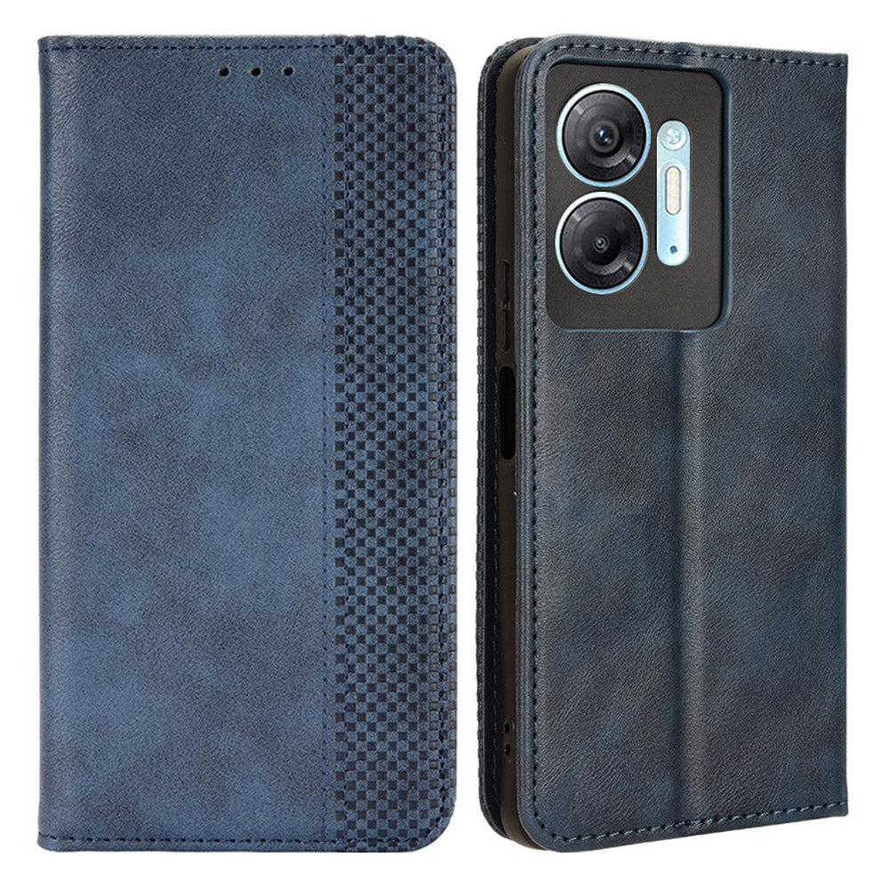For Infinix Hot 30 5G X6832 Retro Leather Wallet Case Magnetic Closing Stand Phone Cover