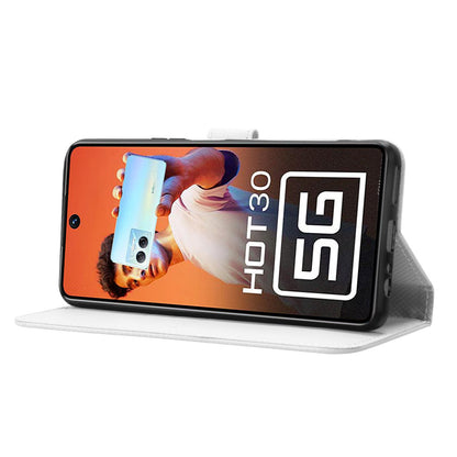 For Infinix Hot 30 5G / X6832 Diamond Texture PU Leather Stand Wallet Phone Case Protective Cover