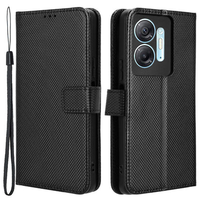 For Infinix Hot 30 5G / X6832 Diamond Texture PU Leather Stand Wallet Phone Case Protective Cover