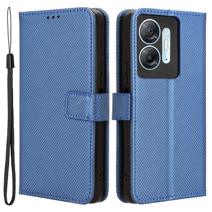 For Infinix Hot 30 5G / X6832 Diamond Texture PU Leather Stand Wallet Phone Case Protective Cover
