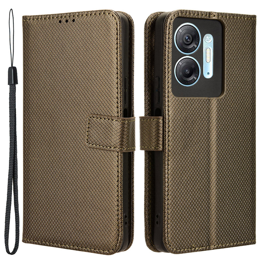 For Infinix Hot 30 5G / X6832 Diamond Texture PU Leather Stand Wallet Phone Case Protective Cover