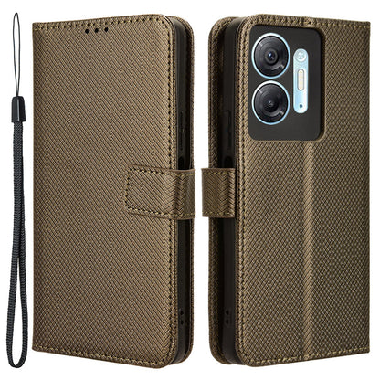 For Infinix Hot 30 5G / X6832 Diamond Texture PU Leather Stand Wallet Phone Case Protective Cover