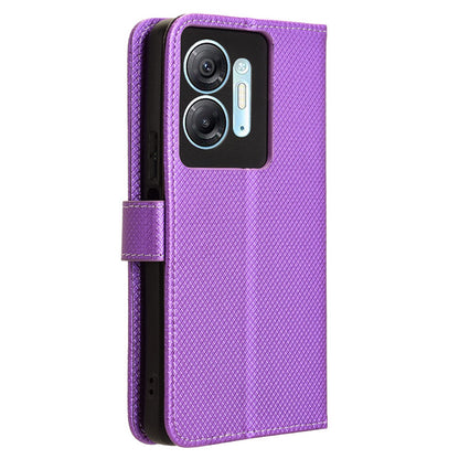 For Infinix Hot 30 5G / X6832 Diamond Texture PU Leather Stand Wallet Phone Case Protective Cover