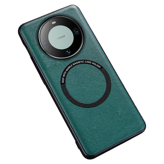 For Huawei Mate 60 Pro Magnetic Phone Case Compatible with MagSafe PU Leather Coated TPU Protective Cover