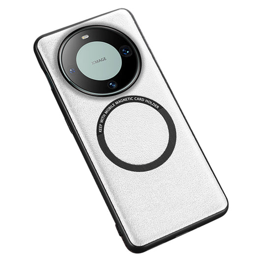 For Huawei Mate 60 Pro Magnetic Phone Case Compatible with MagSafe PU Leather Coated TPU Protective Cover