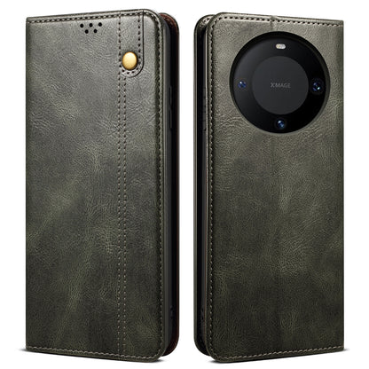 For Huawei Mate 60 Pro Stand Wallet Phone Leather Case Waxy Crazy Horse Texture Case Phone Cover