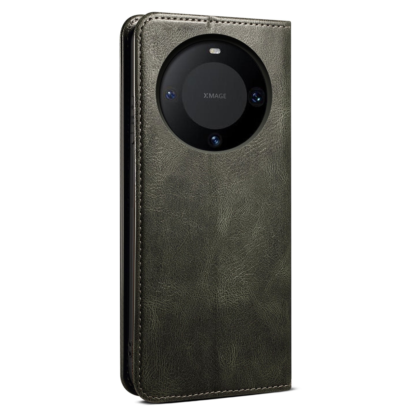 For Huawei Mate 60 Pro Stand Wallet Phone Leather Case Waxy Crazy Horse Texture Case Phone Cover