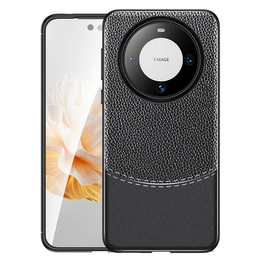 For Huawei Mate 60 Pro Anti-scratch Protective Phone Case Litchi Texture Flexible TPU Cover