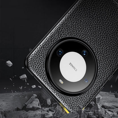 For Huawei Mate 60 Pro Anti-scratch Protective Phone Case Litchi Texture Flexible TPU Cover