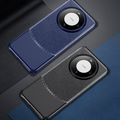 For Huawei Mate 60 Pro Anti-scratch Protective Phone Case Litchi Texture Flexible TPU Cover