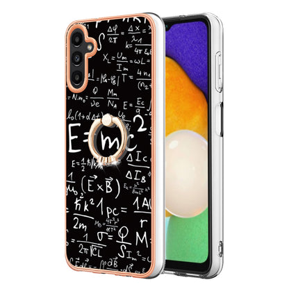 YB IMD Series-20 Style D Kickstand Phone Cover for Samsung Galaxy A13 5G / A04s 4G / M13 5G , 2.0mm TPU IMD Electroplating Case