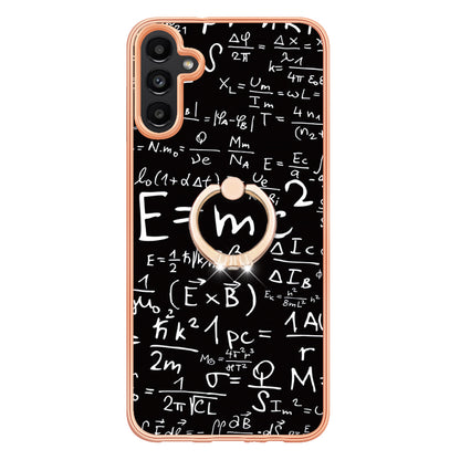 YB IMD Series-20 Style D Kickstand Phone Cover for Samsung Galaxy A13 5G / A04s 4G / M13 5G , 2.0mm TPU IMD Electroplating Case