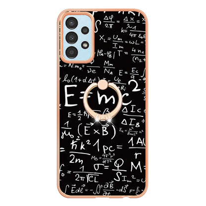 YB IMD Series-20 Style D TPU Phone Cover for Samsung Galaxy A53 5G 2.0mm IMD Pattern Electroplated Kickstand Back Case