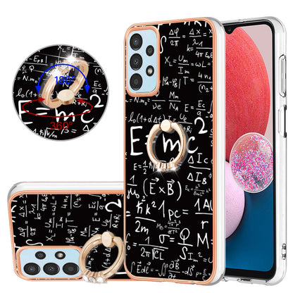 YB IMD Series-20 Style D TPU Phone Cover for Samsung Galaxy A53 5G 2.0mm IMD Pattern Electroplated Kickstand Back Case