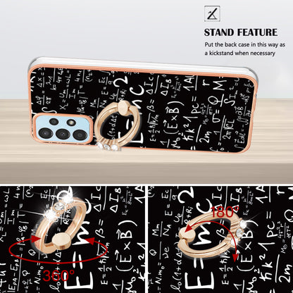 YB IMD Series-20 Style D TPU Phone Cover for Samsung Galaxy A53 5G 2.0mm IMD Pattern Electroplated Kickstand Back Case