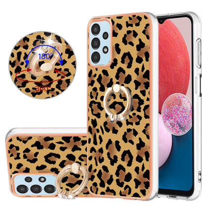 YB IMD Series-20 Style D TPU Phone Cover for Samsung Galaxy A53 5G 2.0mm IMD Pattern Electroplated Kickstand Back Case