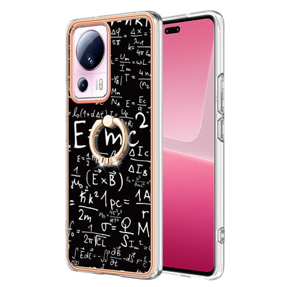 YB IMD Series-20 Style D Kickstand Phone Case for Xiaomi 13 Lite / Civi 2 , IMD 2.0mm TPU Electroplating Cover