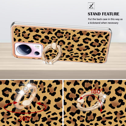 YB IMD Series-20 Style D Kickstand Phone Case for Xiaomi 13 Lite / Civi 2 , IMD 2.0mm TPU Electroplating Cover