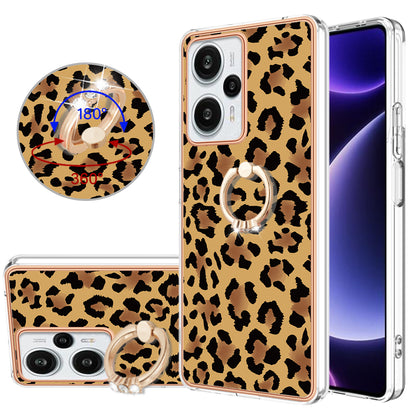 YB IMD Series-20 Style D Electroplated Phone Case for Xiaomi Poco F5 5G / Redmi Note 12 Turbo , IMD 2.0mm TPU Kickstand Back Cover